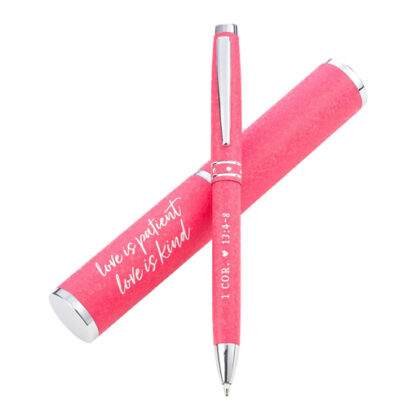 BOLIGRAFO COLOR ROSA– 1 Cor 13:4–8