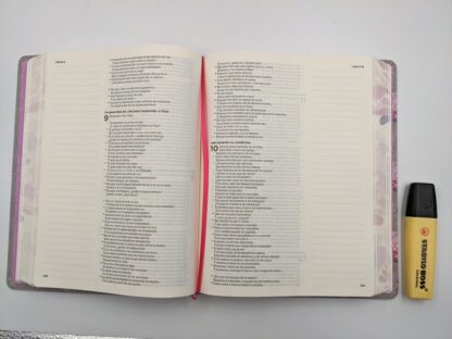 BIBLIA DE APUNTES TELA GRIS FLOREADA - Image 3
