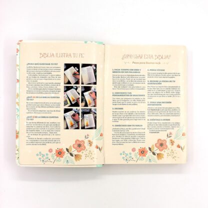 BIBLIA NVI ILUSTRA TU FE  FLORAL MENTA - Image 4