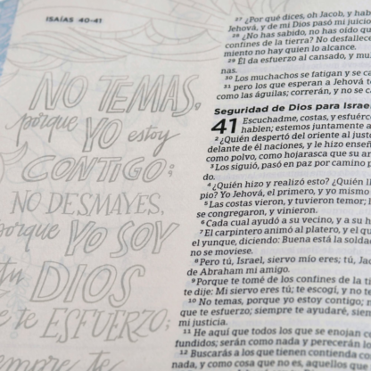 BIBLIA DE APUNTES TELA GRIS FLOREADA - Image 6