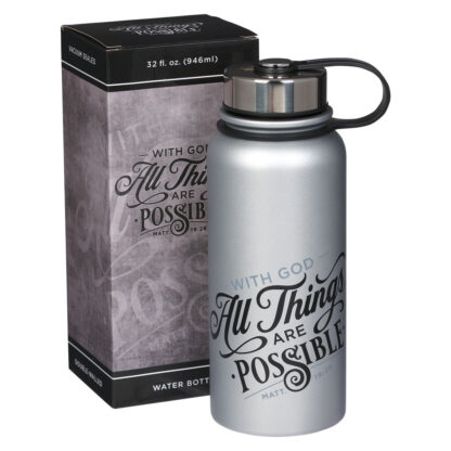 BOTELLA TERMICA CON DIOS TODO ES POSIBLE -946 ML