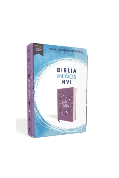 BIBLIA NVI PARA NIÑAS ESTRELLAS LILA