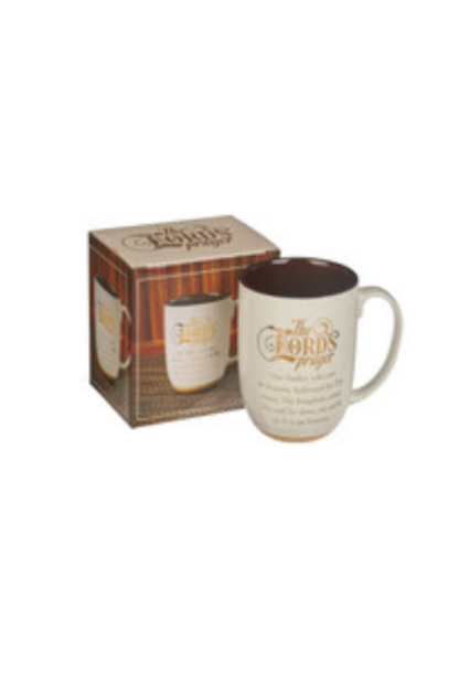 TAZA DE CERAMICA PADRE NUESTRO BLANCO