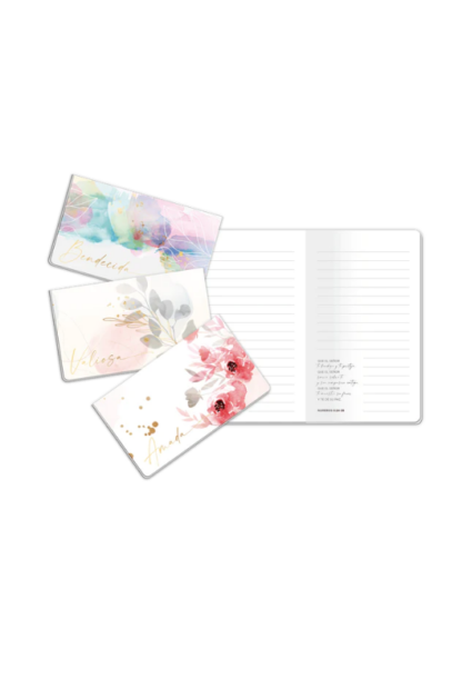 PACK 3 LIBRETAS DE NOTAS BENDECIDA, VALIOSA Y AMADA