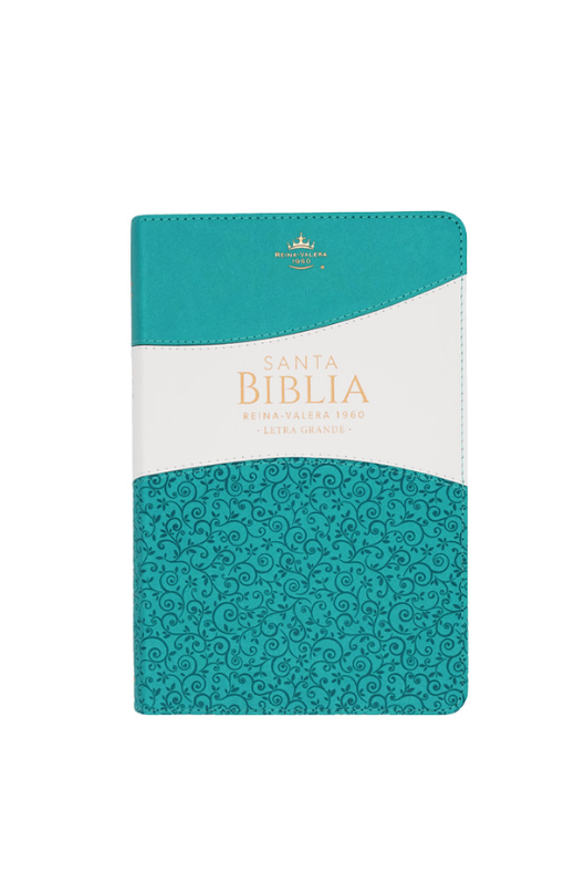 BIBLIA RV60 LETRA GRANDE CIERRE TURQUEZA
