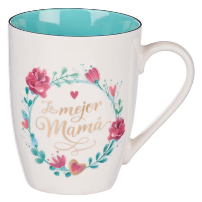 TAZA CERAMICA LA MEJOR MAMÁ FLORAL - Image 3