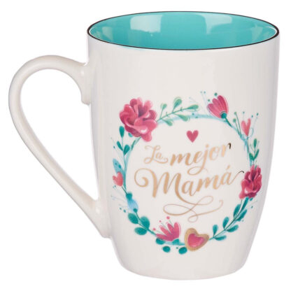 TAZA CERAMICA LA MEJOR MAMÁ FLORAL - Image 2