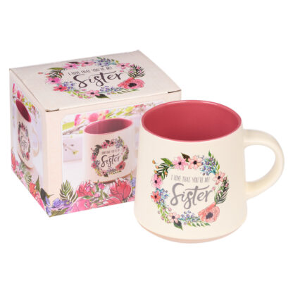 TAZA CERAMICA AMO QUE SEAS MI HERMANA