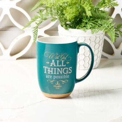 TAZA CERAMICA CON DIOS TODO ES POSIBLE - Image 2
