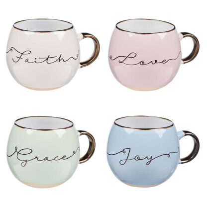 JUEGO DE 4 TAZAS (FE, GRACIA, AMOR Y GOZO) - Image 2