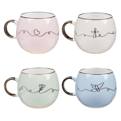 JUEGO DE 4 TAZAS (FE, GRACIA, AMOR Y GOZO) - Image 3
