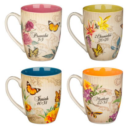 SET DE 4 TAZAS FE, ESPERA, CONFIA Y AMA - Image 2