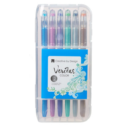 BOLIGRAFOS GEL 12 PCS METALICOS Y BRILLANTES