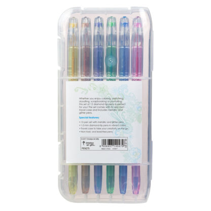 BOLIGRAFOS GEL 12 PCS METALICOS Y BRILLANTES - Image 4