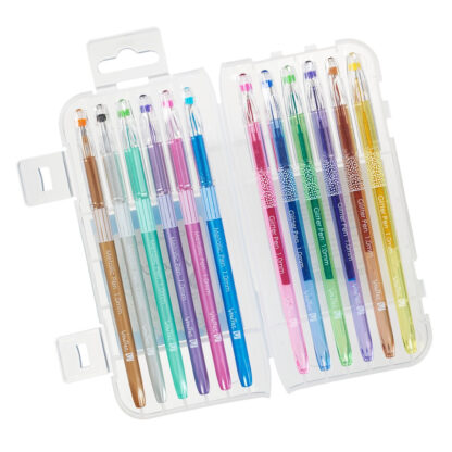 BOLIGRAFOS GEL 12 PCS METALICOS Y BRILLANTES - Image 3