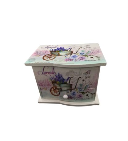 JOYERO MUSICAL LAVANDA CON GAVETAS - Image 4