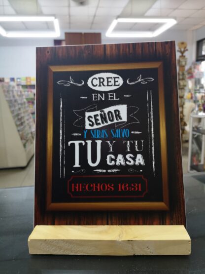 CUADRO CON BASE  CREE EN EL SEÑOR Y SERAS SALVO - Image 2