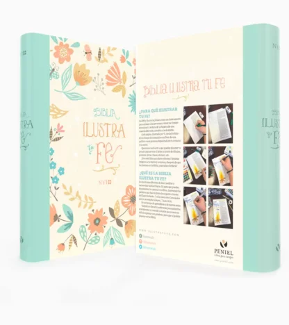 BIBLIA NVI ILUSTRA TU FE  FLORAL MENTA - Image 7