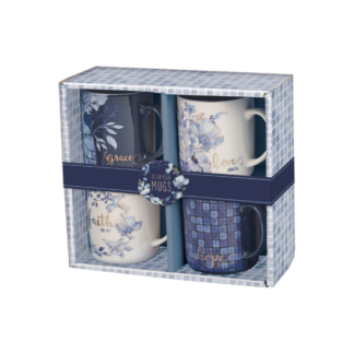 SET DE TAZAS AMOR, FE Y ESPERANZA