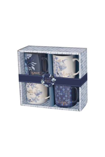 SET DE TAZAS AMOR, FE Y ESPERANZA