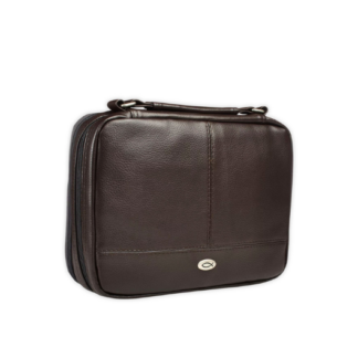 ESTUCHE CAFE PLACA PEZ TALLA L