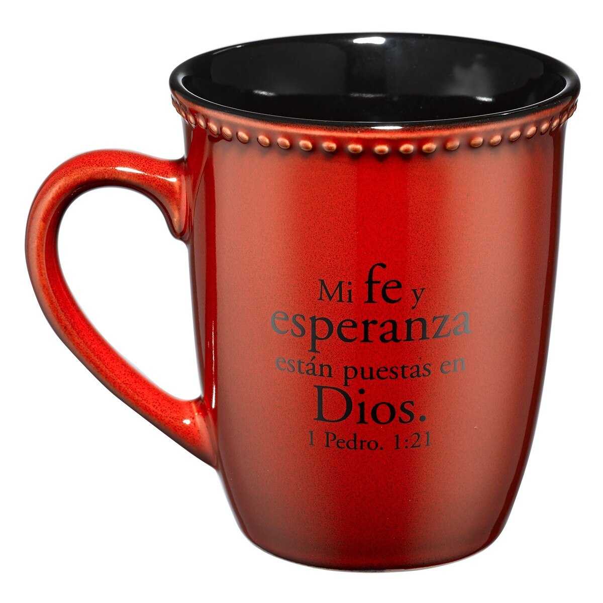 TAZA DE CERAMICA FE COLOR ROJO - Image 3