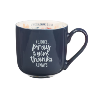 TAZA CERAMICA REGOCIJATE AZUL FLORAL