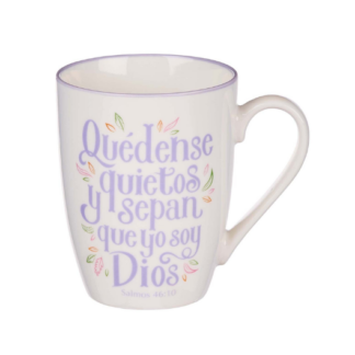 TAZA BLANCO LILA QUEDENSE QUIETOS