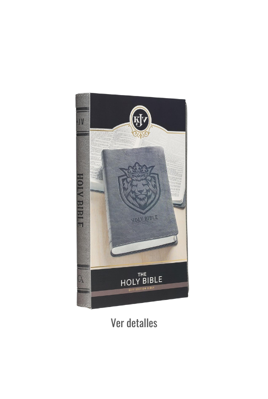 BIBLIA KJV EN INGLES LEON GRIS