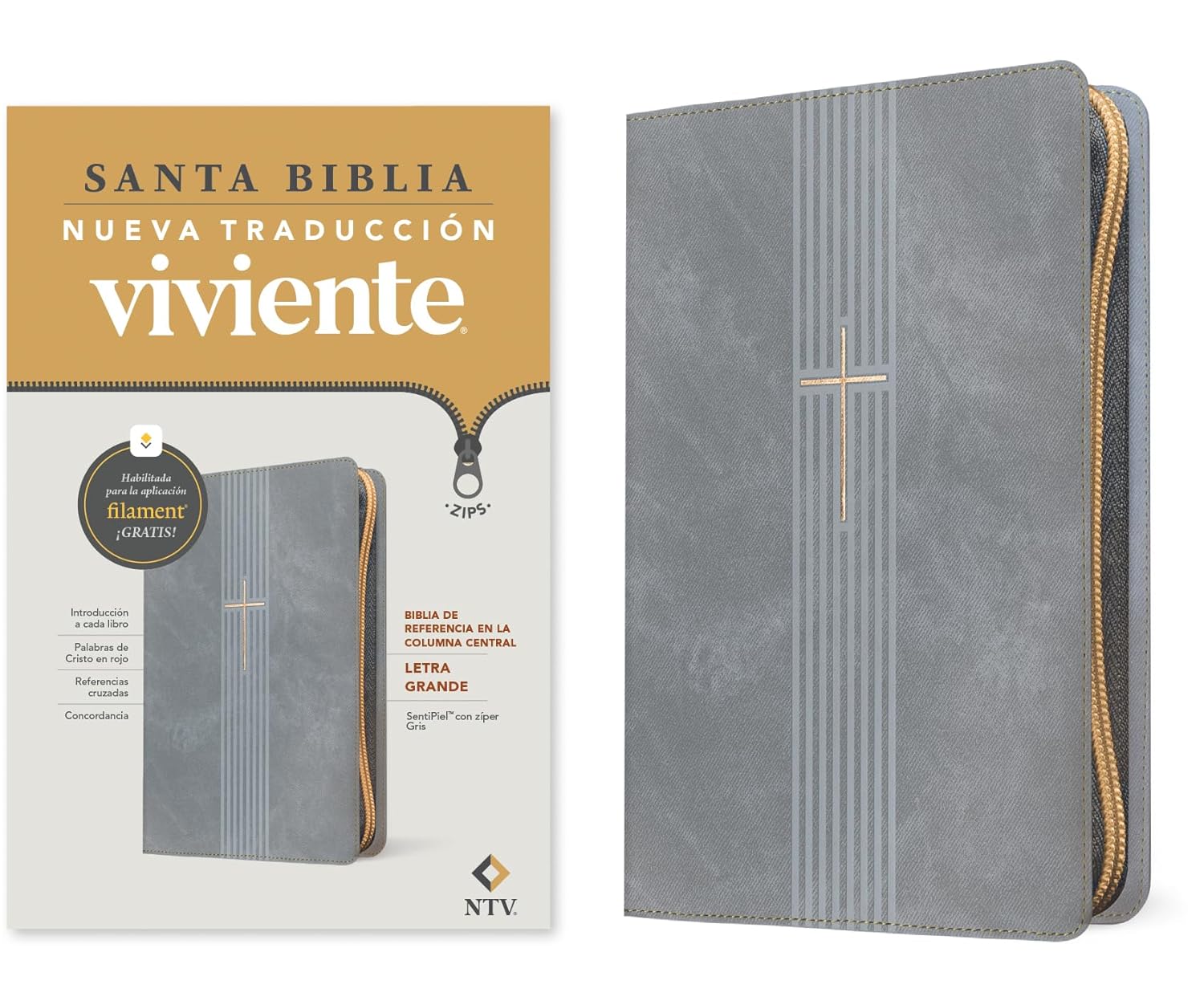 BIBLIA NTV LETRA GRANDE GRIS CON CIERRE - Image 8