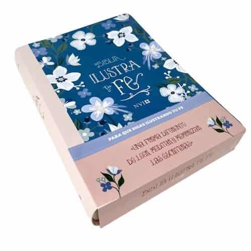 BIBLIA NVI ILUSTRA TU FE AZUL FLORAL - Image 3