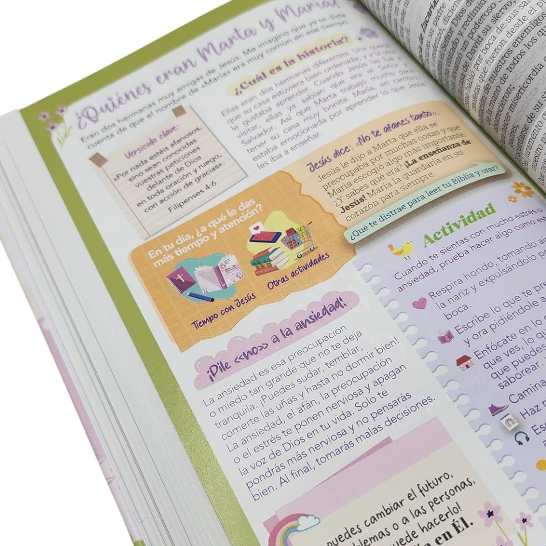 BIBLIA RV1960 PROMESAS PARA NIÑAS TAPA DURA - Image 5
