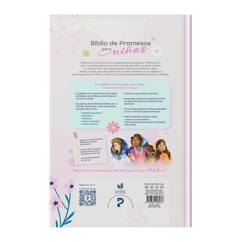 BIBLIA RV1960 PROMESAS PARA NIÑAS TAPA DURA - Image 9