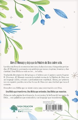 BIBLIA EL MENSAJE PASTA DURA FLORAL - Image 12