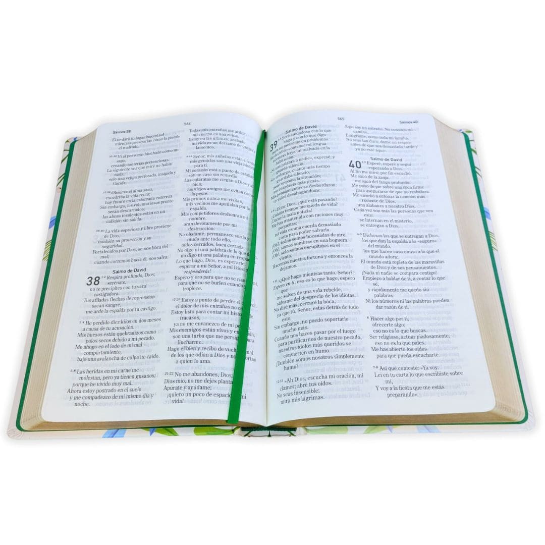 BIBLIA EL MENSAJE PASTA DURA FLORAL - Image 5