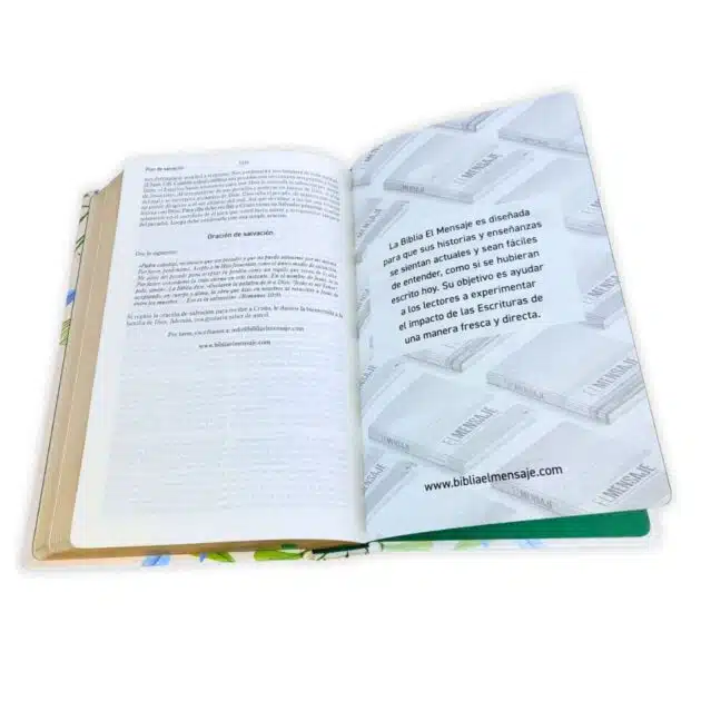 BIBLIA EL MENSAJE PASTA DURA FLORAL - Image 3