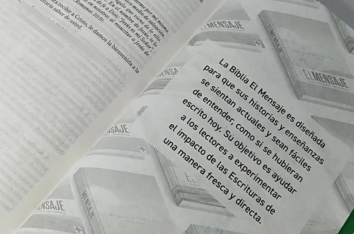 BIBLIA EL MENSAJE PASTA DURA FLORAL - Image 6