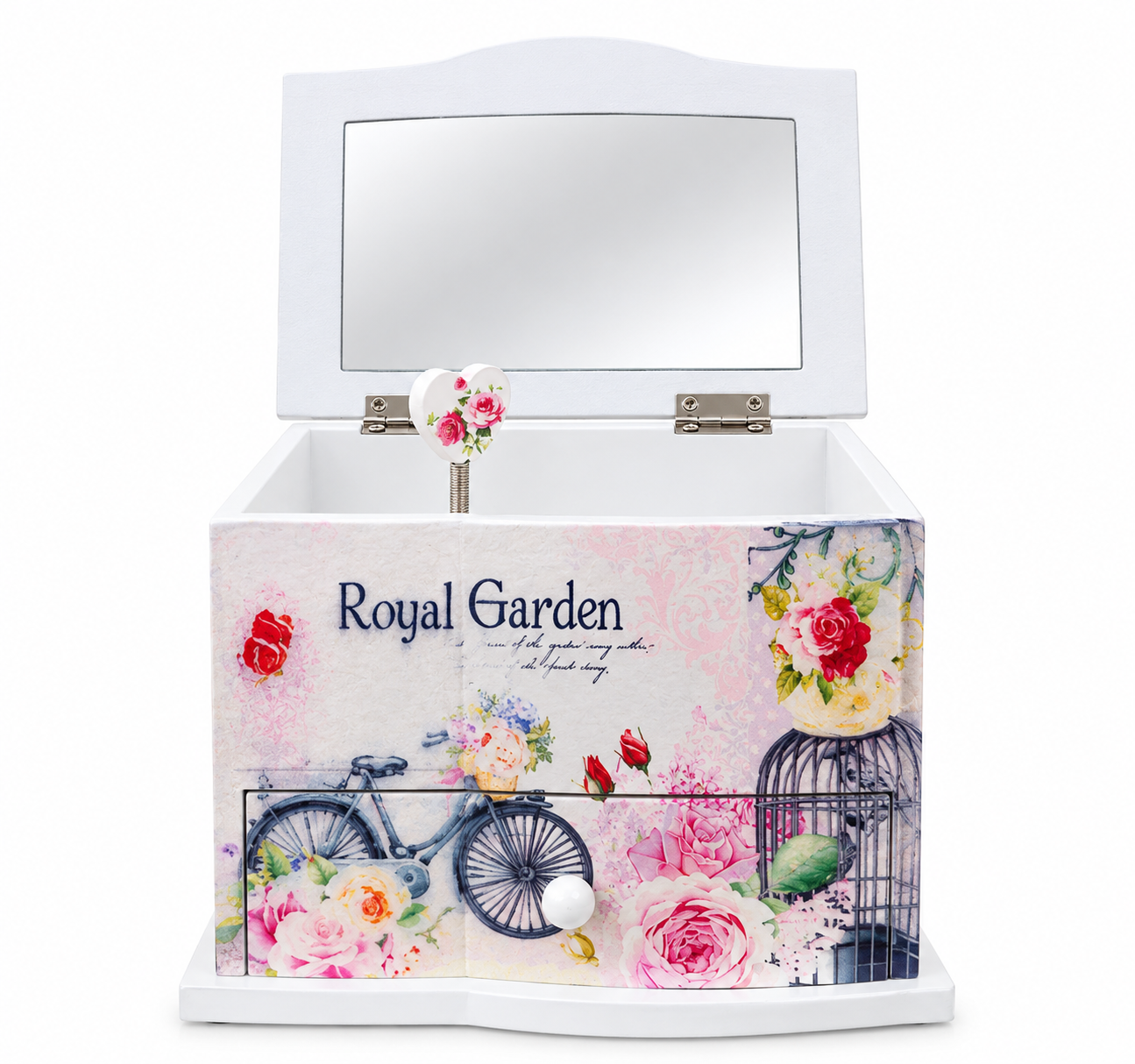 JOYERO MUSICAL CON TAPA ROYAL GARDEN