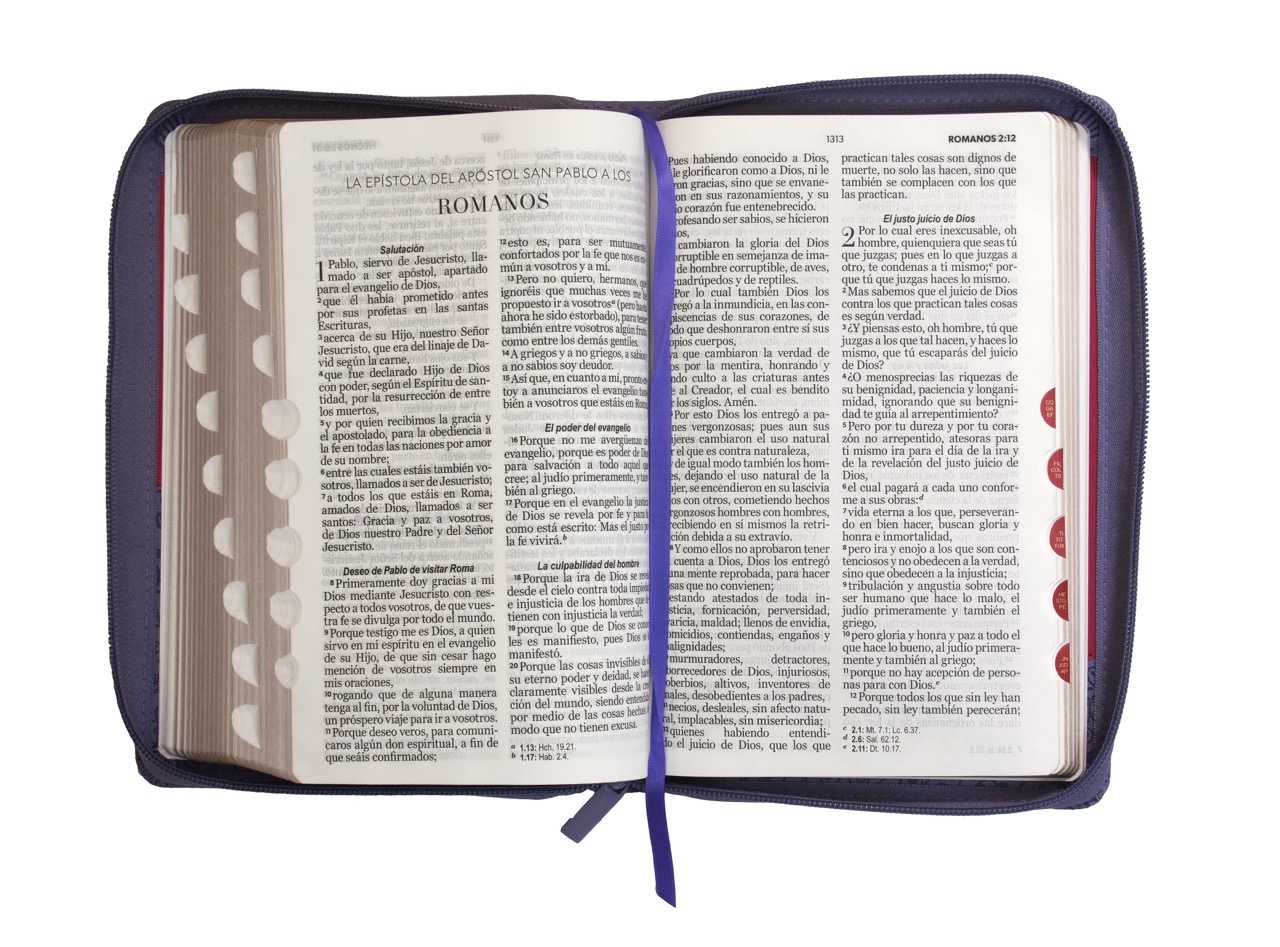 BIBLIA RV1960 LETRA GRANDE LILA CON CIERRE - Image 8
