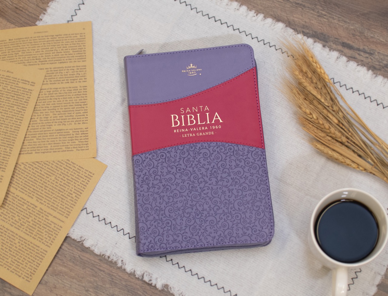 BIBLIA RV1960 LETRA GRANDE LILA CON CIERRE - Image 3