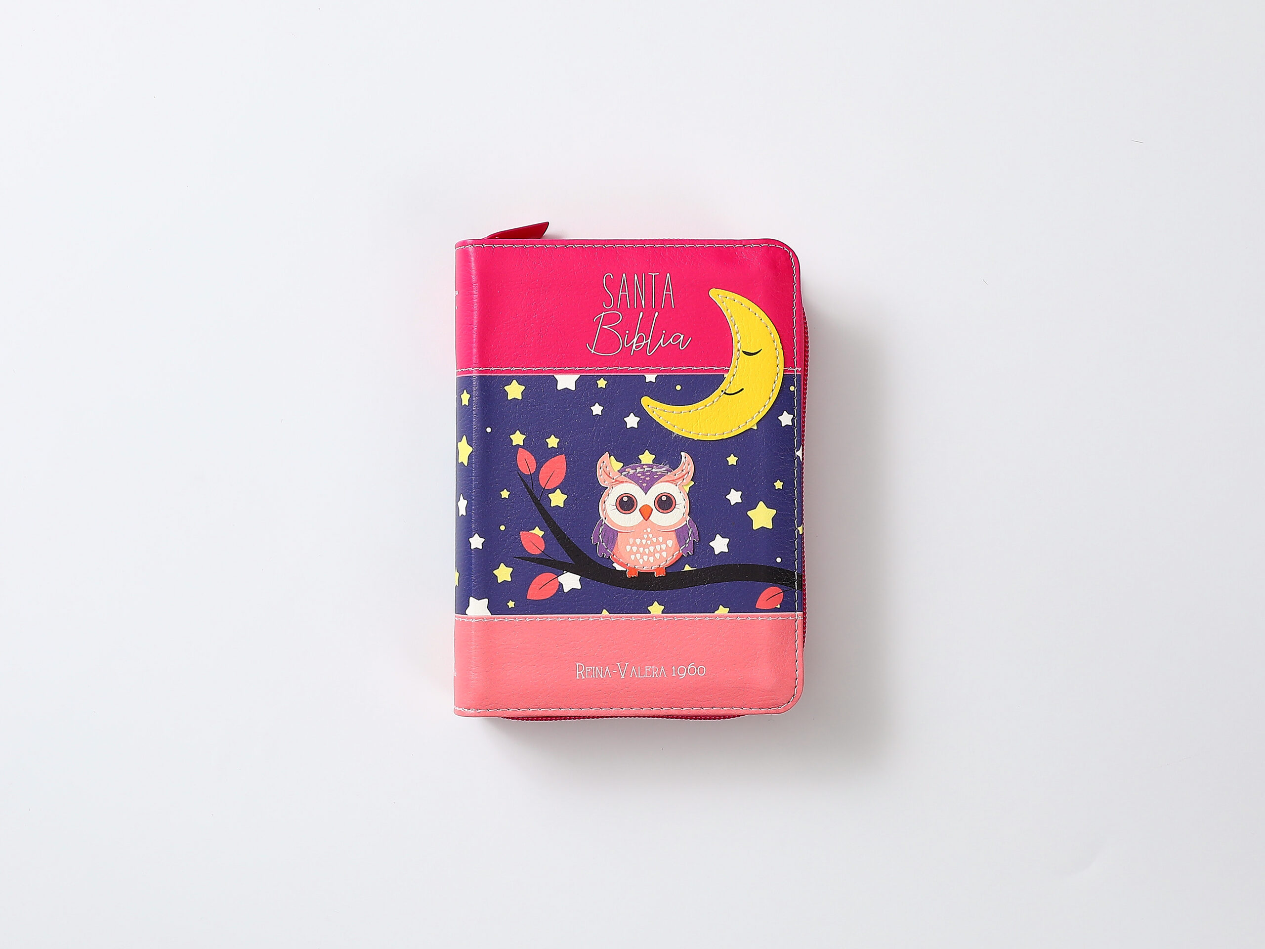 BIBLIA RV1960 CORAL BUHO CON ZIPER - Image 5
