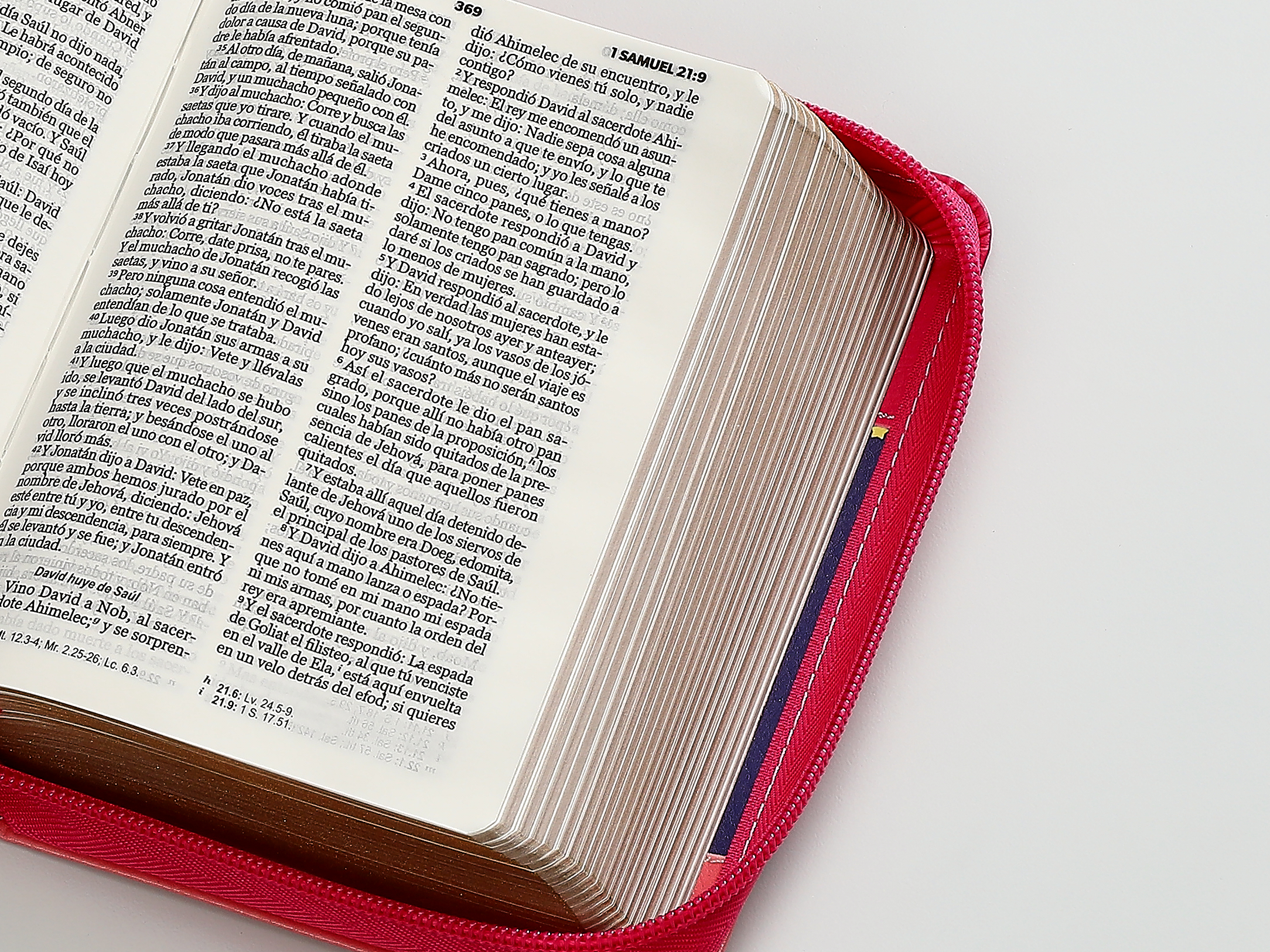 BIBLIA RV1960 CORAL BUHO CON ZIPER - Image 2