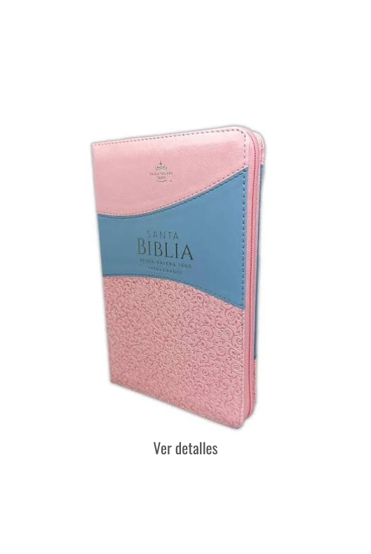 BIBLIA RV1960 LETRA GRANDE ROSA CON CIERRE