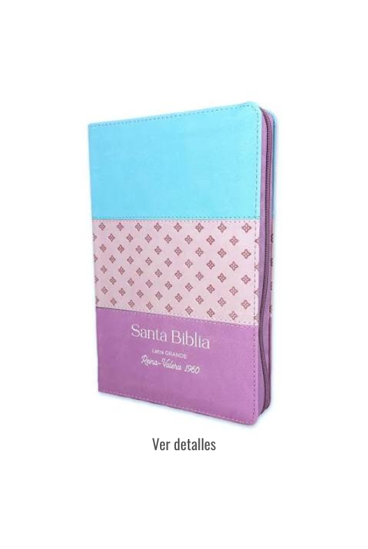 BIBLIA RV1960 LETRA GRANDE TRICOLOR CON CIERRE