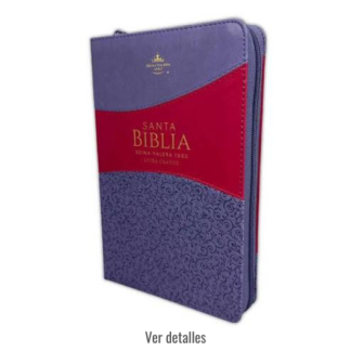 BIBLIA RV1960 LETRA GRANDE LILA CON CIERRE