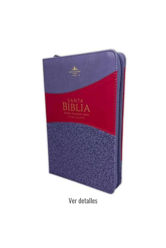 BIBLIA RV1960 LETRA GRANDE LILA CON CIERRE