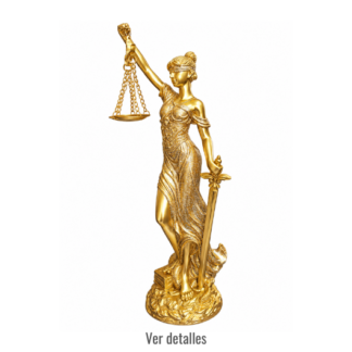 ESTATUA DAMA DE LA JUSTICIA DORADA 30 CM