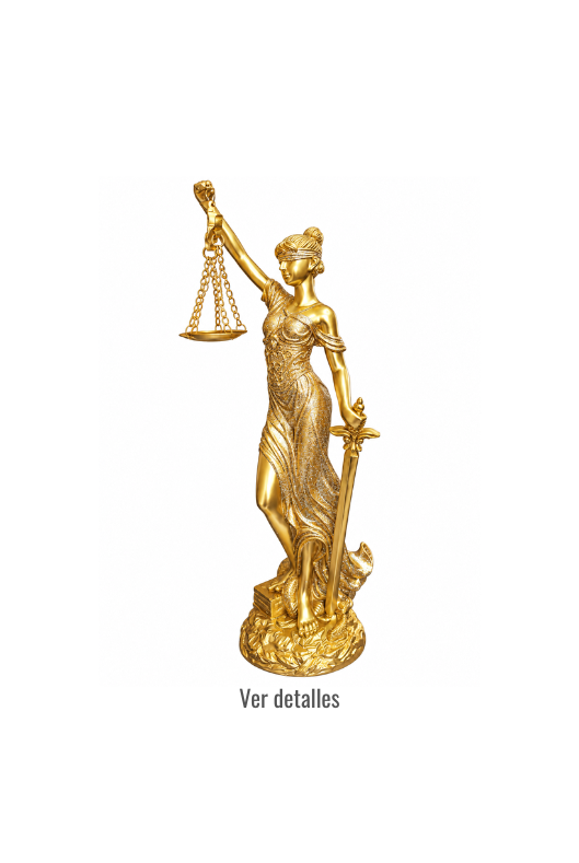 ESTATUA DAMA DE LA JUSTICIA DORADA 30 CM