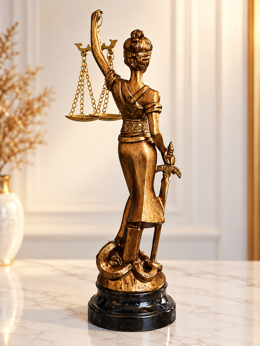 ESTATUA DAMA DE LA JUSTICIA BRONCE 27.5 CM - Image 3